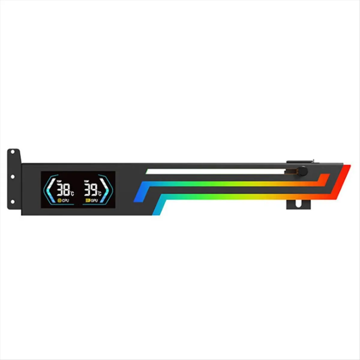 【A19R】Z-X6 Temperature Display Graphics Card Bracket 5V 3PIN ARGB AURA SYNC Graphics Card VGA Holder Height Adjustable