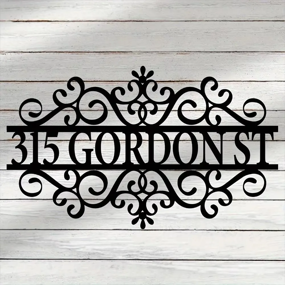 Stand - out Distinct Tailored Metal Sign. Custom Pattern Outline, Great for Garden,Door & Outdoor Party.Ironwork Holiday Present