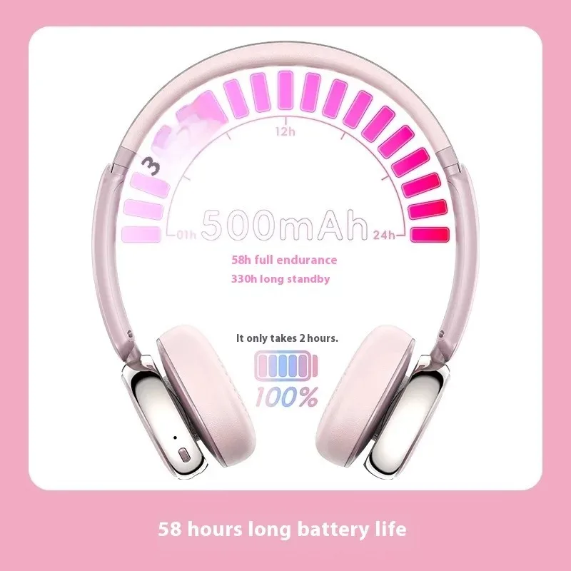 سماعات FiiO ANYTIME Snowsky اللاسلكية بلوتوث 5.4 خفيفة الوزن مثبتة على الرأس ANC عمر بطارية طويل 58 ساعة 500 مللي أمبير في الساعة بيئة العمل