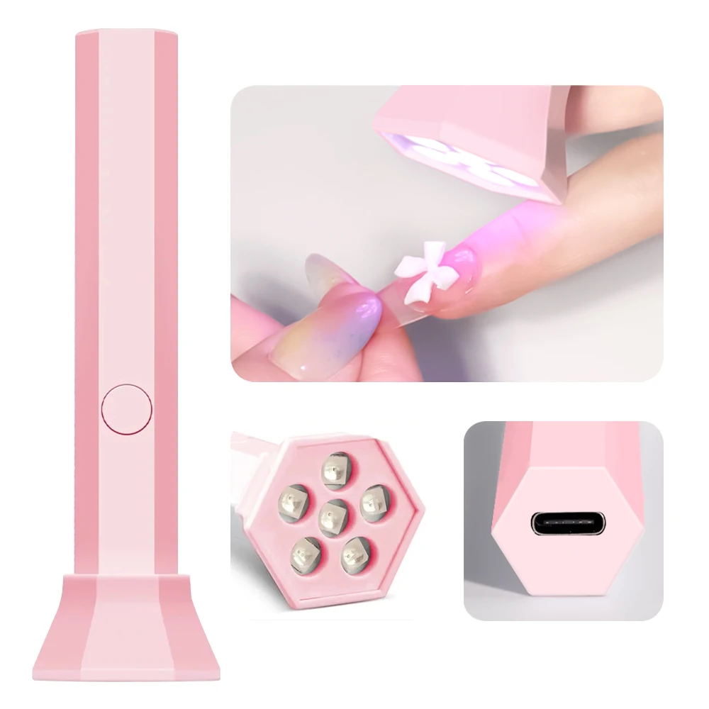 Portable Nail Dryer Lamp UV LED Nail Light For Curing All Gel Polish USB Rechargeable Quick Dry Manicure Machine Nail Art Tools