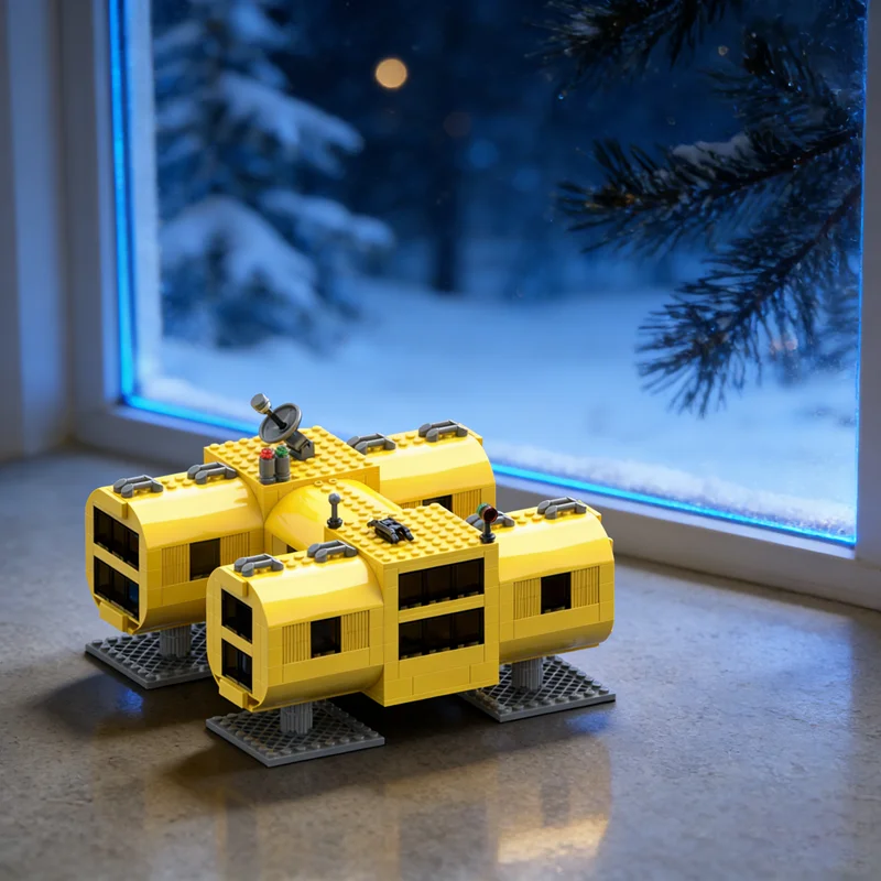 546 stücke MOC Unterwasser Haus Klassische Modell Bausteine Spielzeug Architektur Montieren DIY Weihnachten Geschenke Idee Kreative Bildung