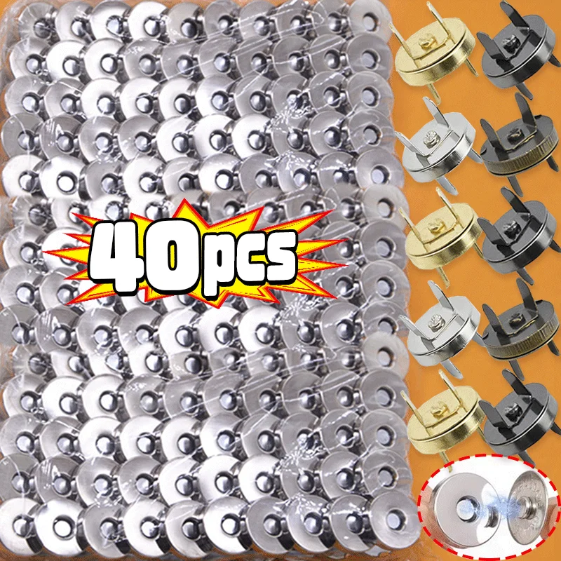 12-40 szt. Niewidoczne magnetyczne zapięcia bez szwów, guziki do torebek, portfeli, płaszczy, torebek, magnetyczne klamry, metalowe elementy do bagażu, akcesoria.