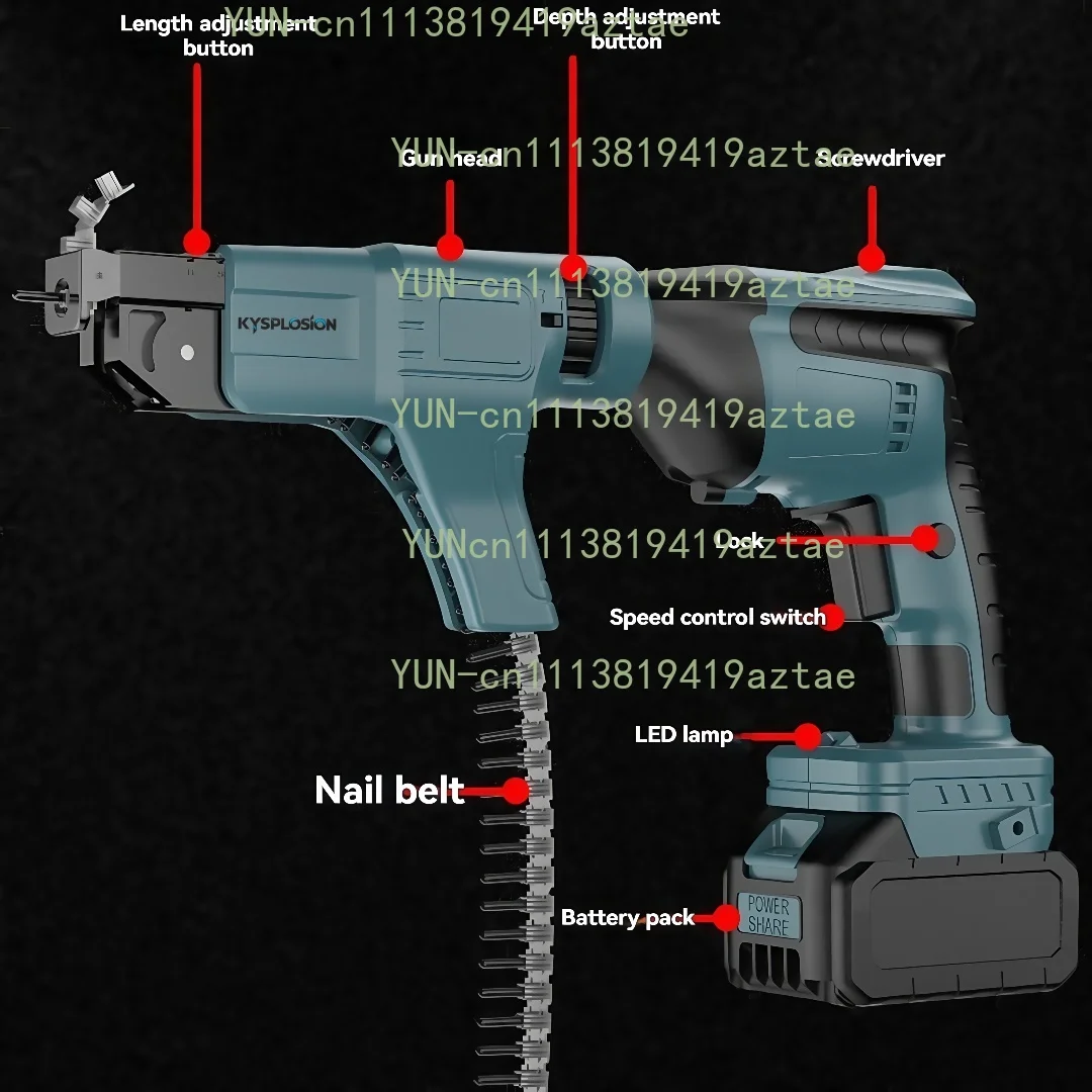 2in1 Brushless Electric Lithium Screwdriver Strip Screw Gun Dual Function pistol fixing nails in the wall