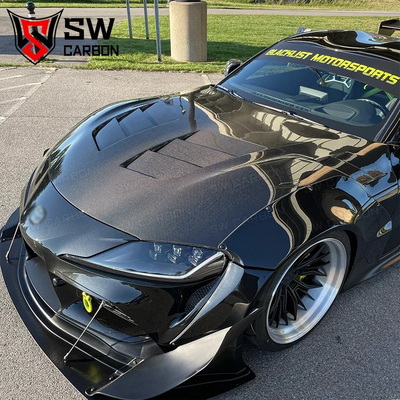 

Supra Carbon Fiber TSII Style Front Hood for Supra GR MK5 MKV A90 A91 Car Hood Engine Valve Cover Auto Parts