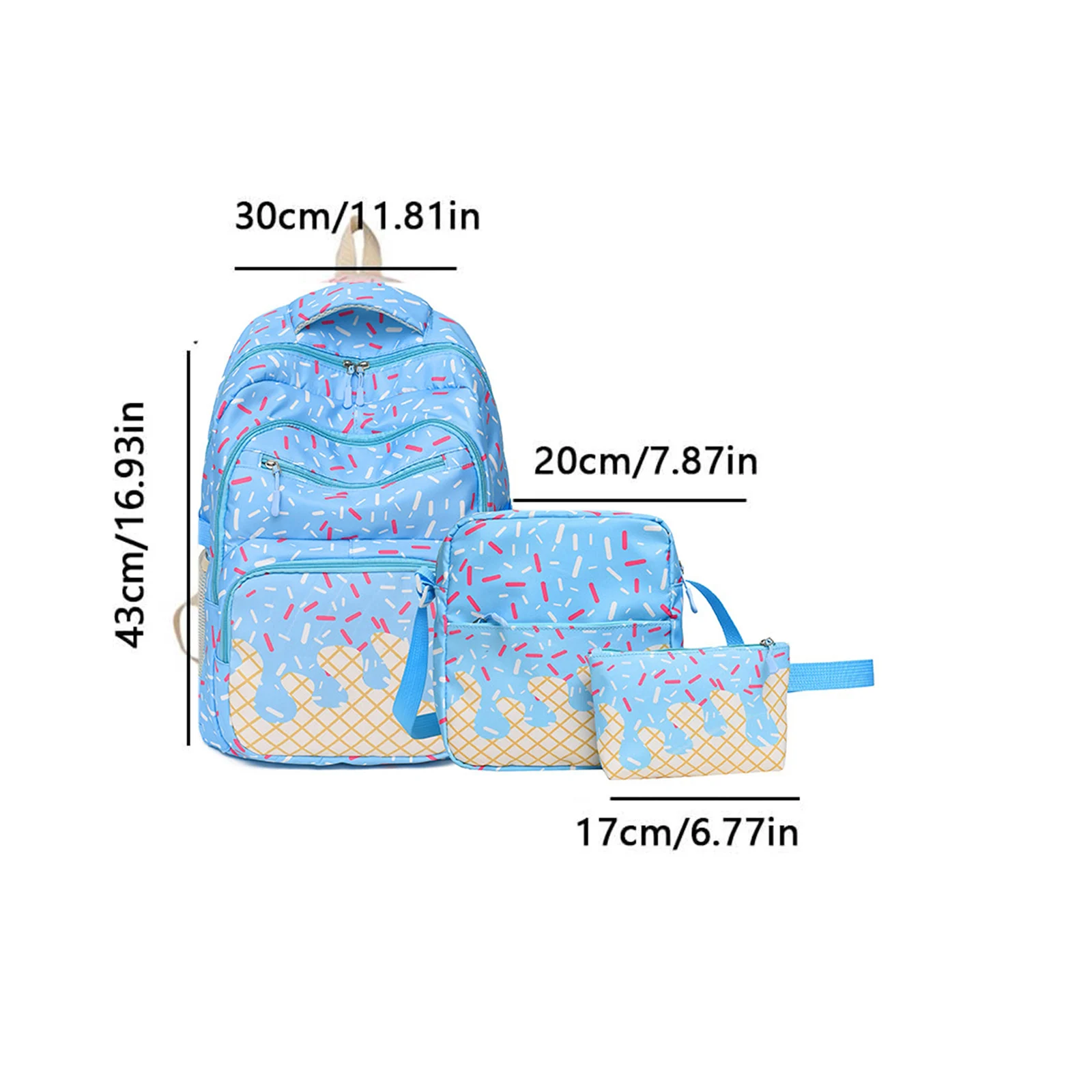 Large-Capacity Backpack Children's Fashionable Laptop Backpacks Kids Girls Casual Dual-Shoulder Bag Handbag Set view 2
