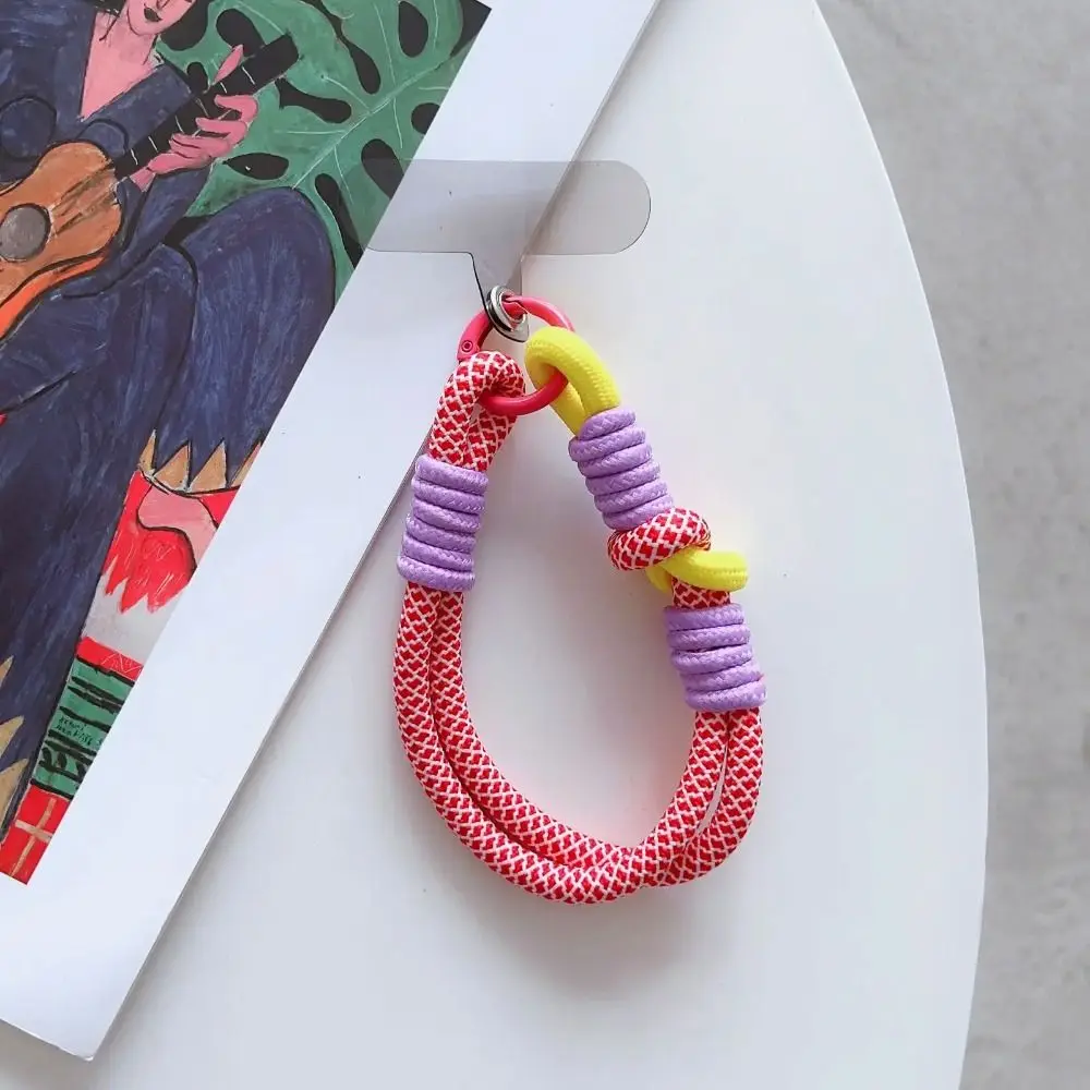 Colour Mobile Phone Lanyard New Dopamine Nylon Colorful Short Hanging Rope Wrist Strap Phone