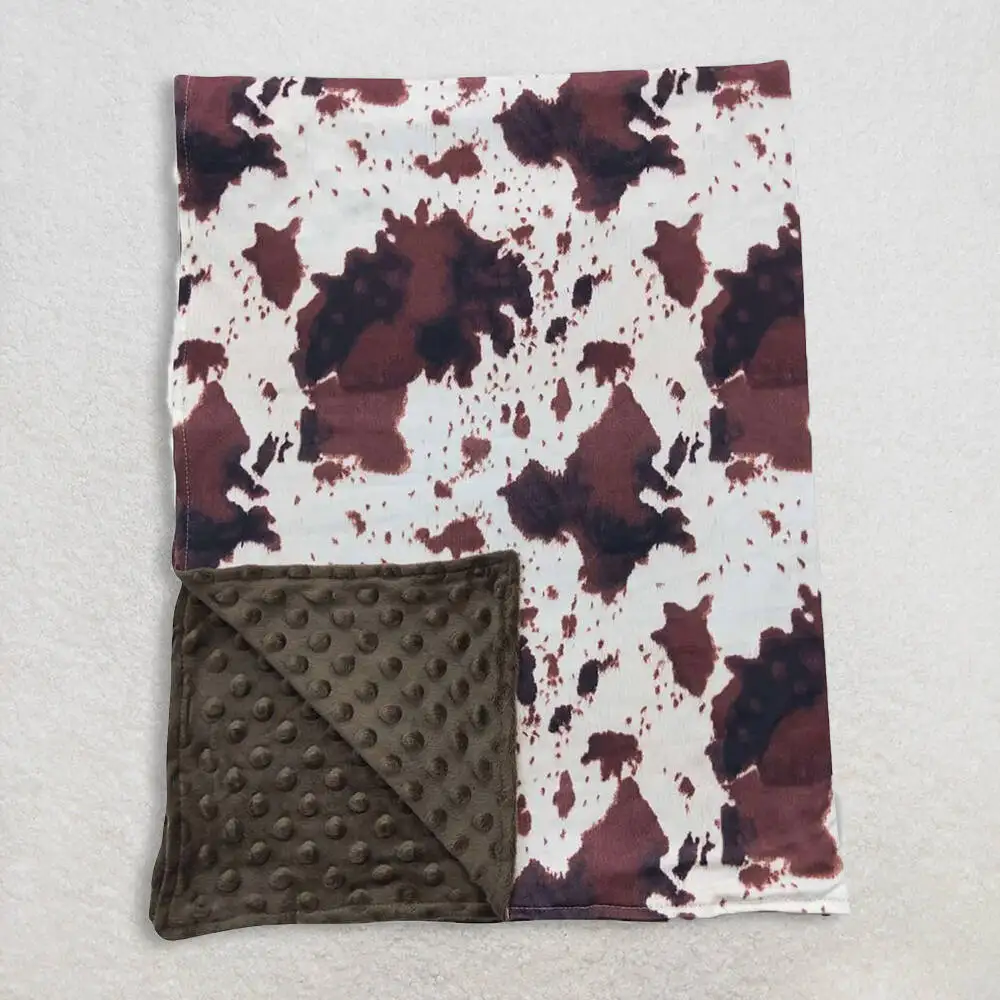 

Brown Polka Dots Cow Print Baby Kids Blankets Soft Plush Blanket for Children 29*43 inches