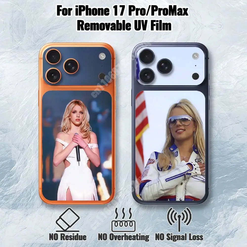 

B-Britney Spears-S Pop Princess Removable UV Film for iPhone 17 Pro 17 ProMax Back Cover