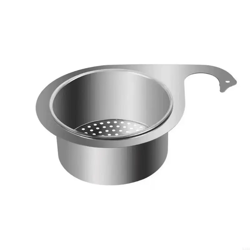 L38A Space Saving Filter Tray Stainless Steel Strainer Basket Triangular Sink Drain Rack Multifunctional Kitchen Accessories