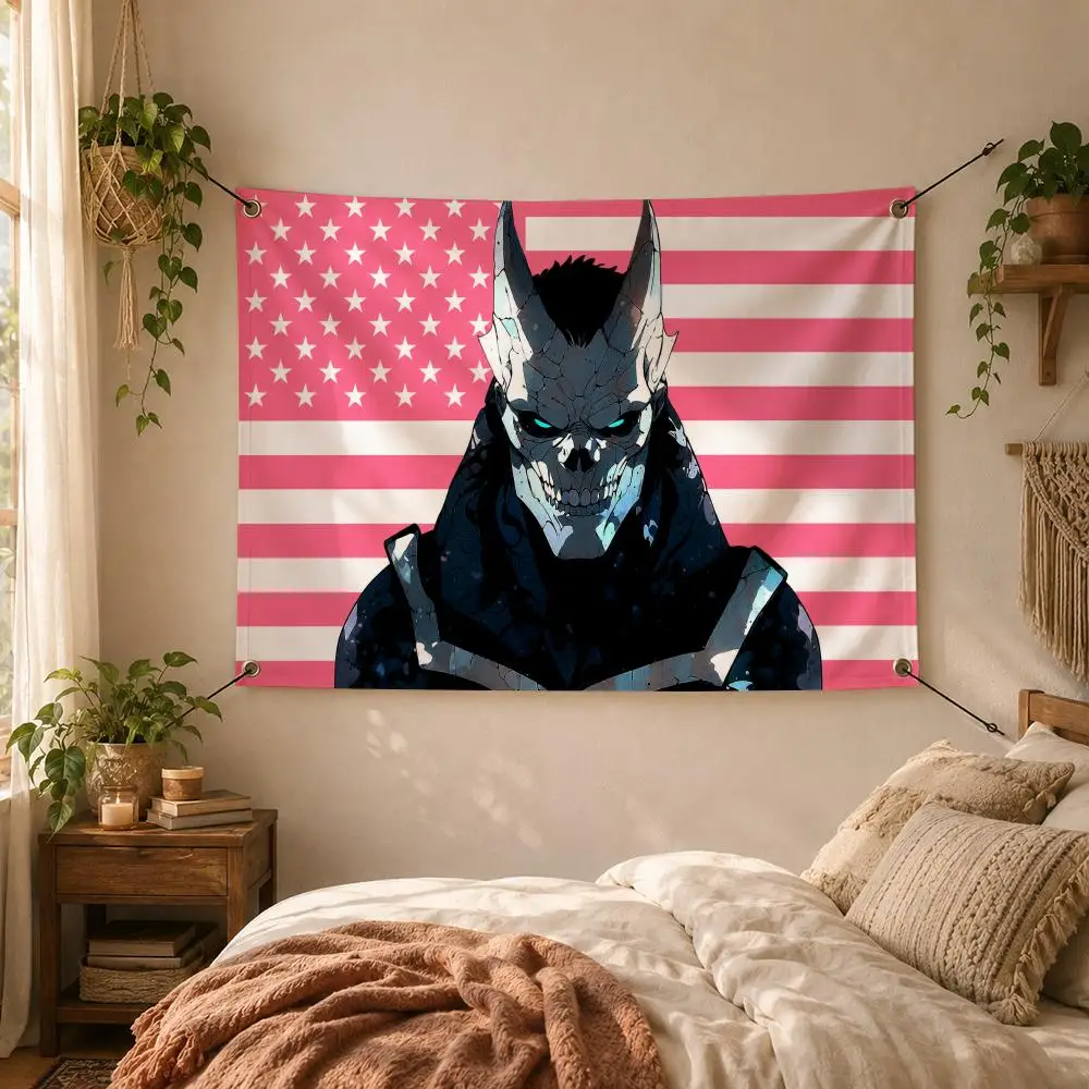 Kaiju Anime K-Kafka Hibino Flags Decorative Flag Banner for Outdoor Garden Yard Camping Party Home Wall Hanging Decor