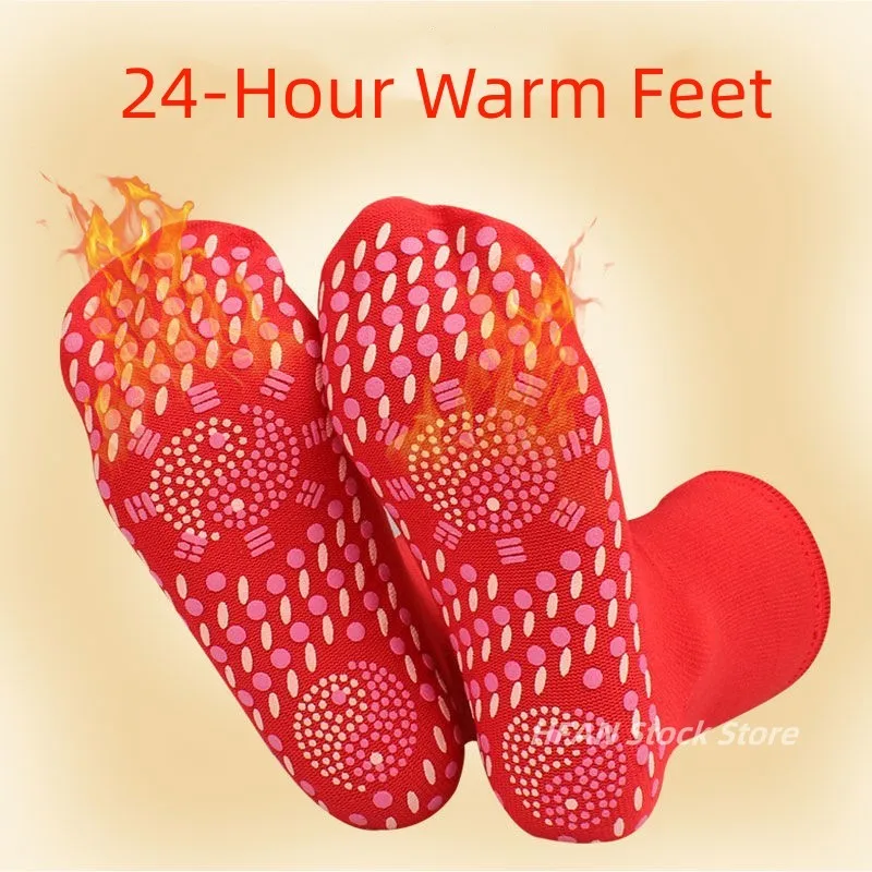 Winter Self Heating Socks, Warm Feet Socks, Tomaline Health Socks, Cold Resistant Mid Length Носки, Thickened Sole Massage Носки