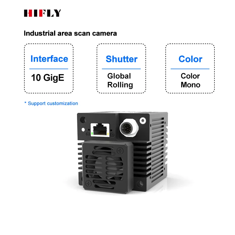 

High Speed Industrial Camera 1000 FPS Global Shutter 10 Gige Machine Vision Inspection Durable Industrial Imaging Solution