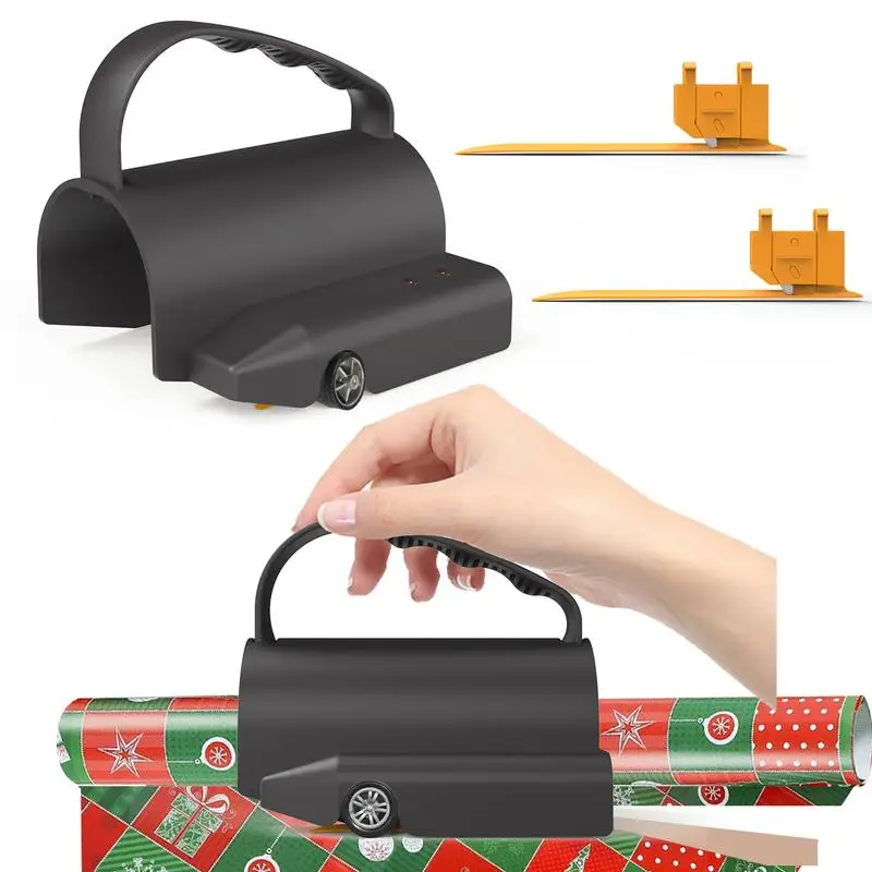Wrapping Paper Cutter | Birthday Paper Roll Cutter | Holiday Wrapping Paper Cutter with Handle Roll Sliding Cut Trimmer