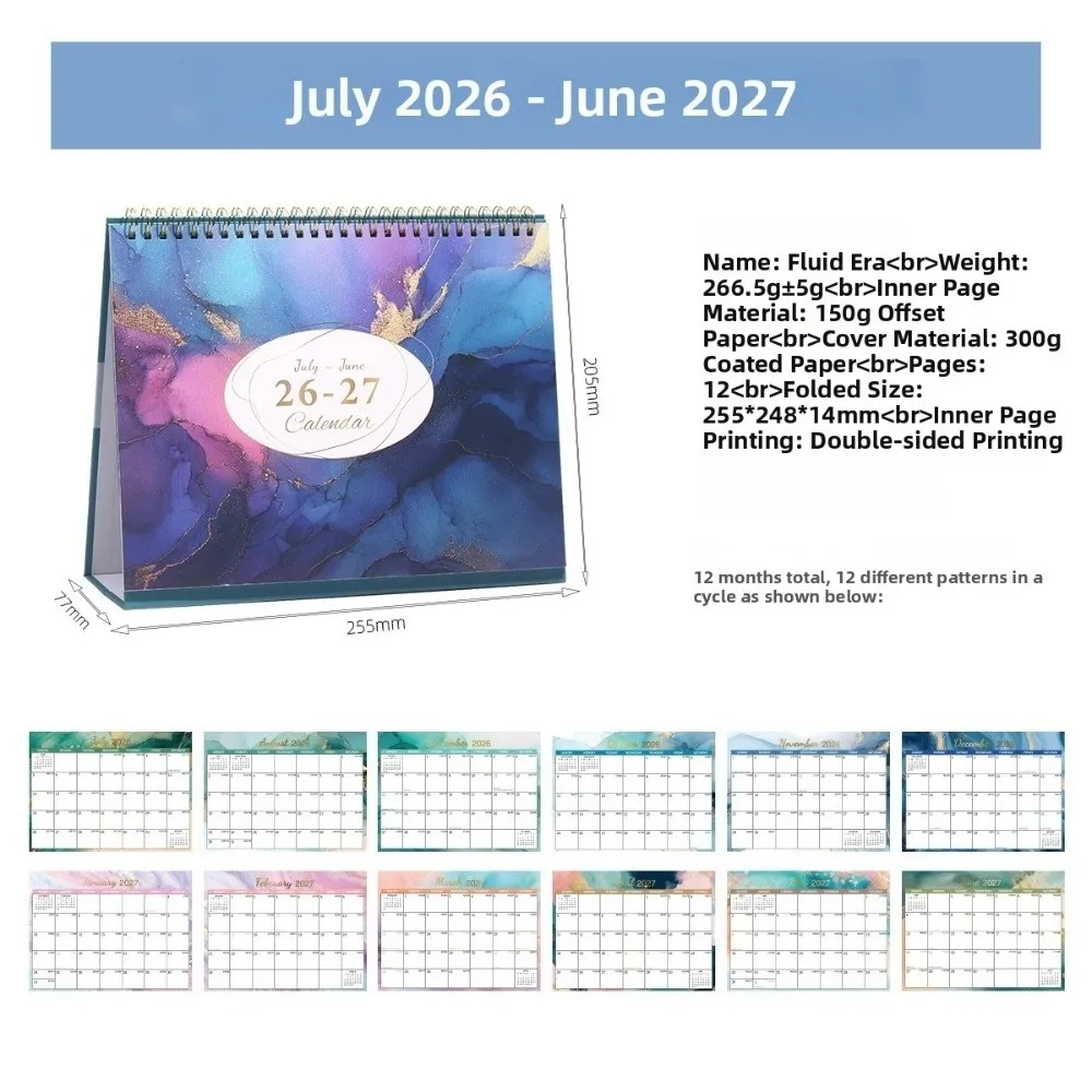 

Thick Paper Annual Calendar Portable Standing Daily Schedule Desktop Calendar Memo Pad Self Discipline Check Creative Calendar