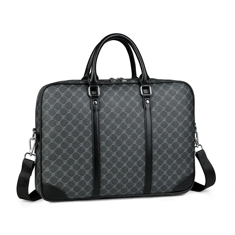 Men'S PU Leather Briefcase Luxury Executive Office Lawyer Laptop Fashion Handbags Shoulder Business Casual Tote Document Bag SAC
