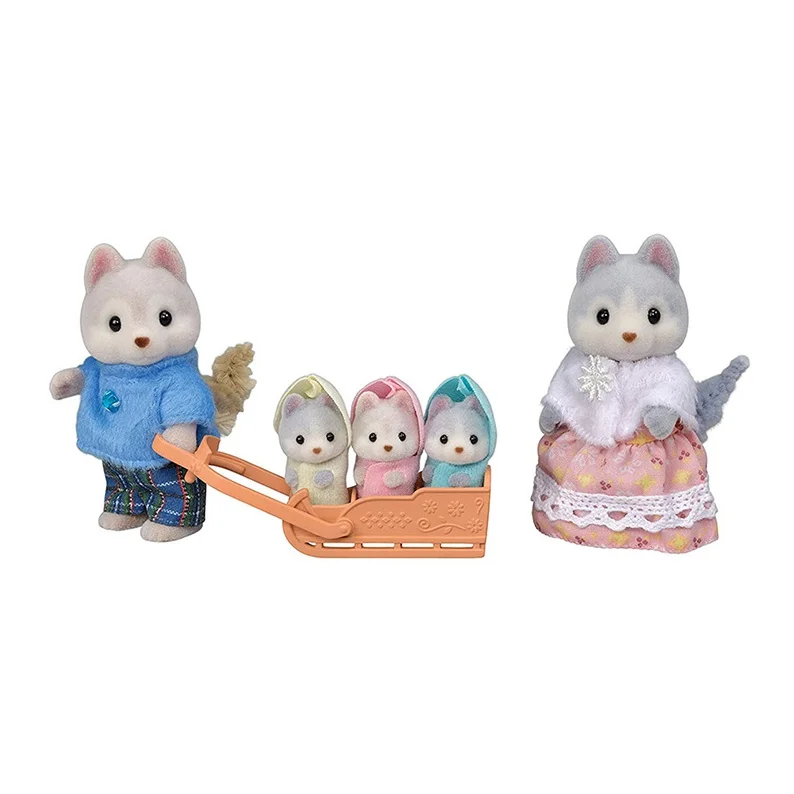 Sylvanian Families Husky Family Accompaniment Dolls Plush Doll 15cm Height 5636