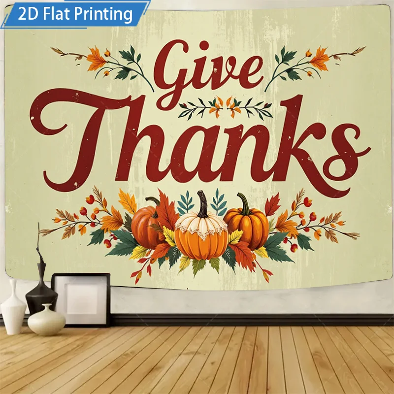 [2D PLANO] 1 unidad de letrero de Metal de 4x16 pulgadas, arte de pared Vintage de otoño, decoración de cosecha de calabaza "regalar a gracias" para decoración del hogar de Acción de Gracias
