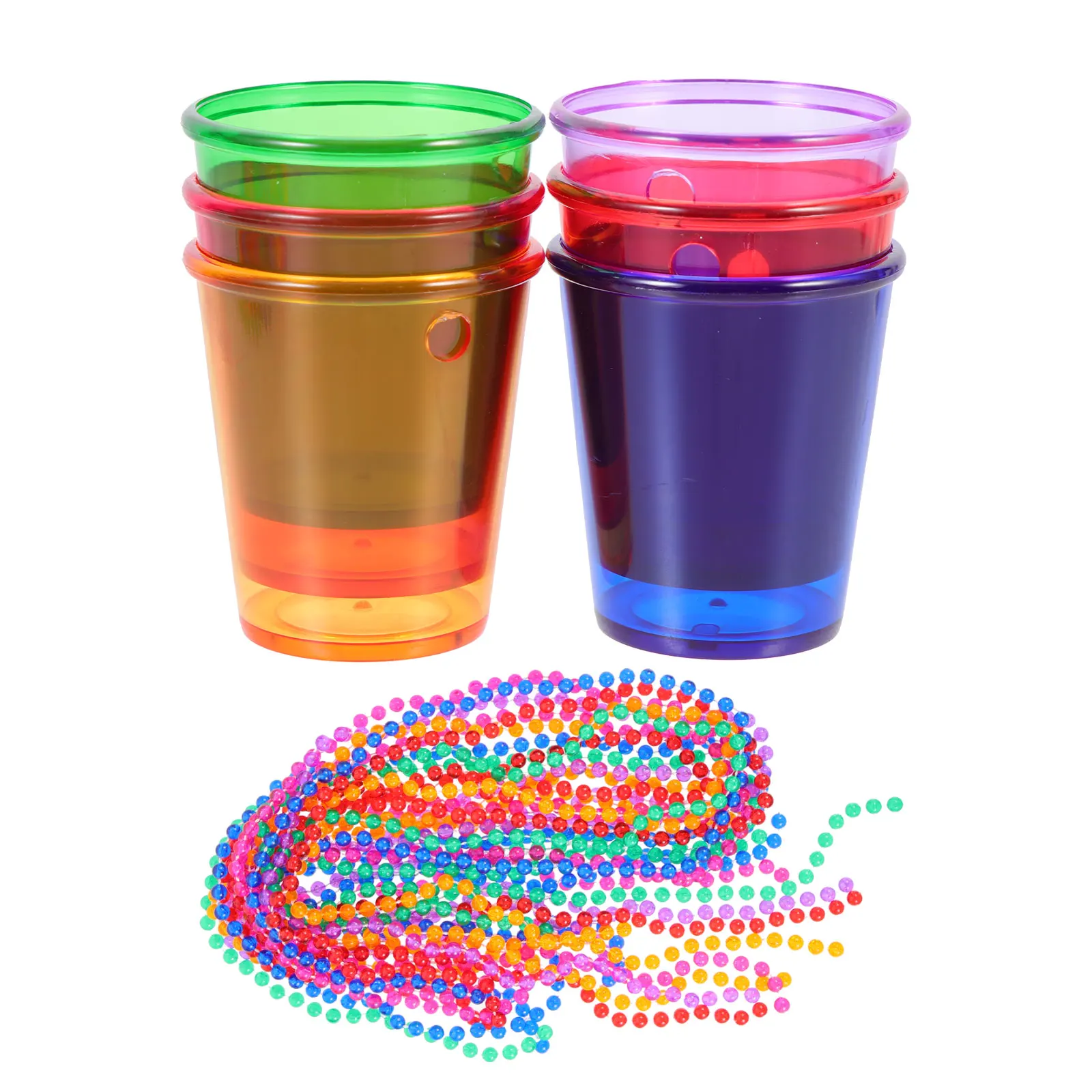 

12 Pcs Bead Chain Cup Party Beads Beaded Wine Shot Cups Plastic Bachelor Necklace Bride