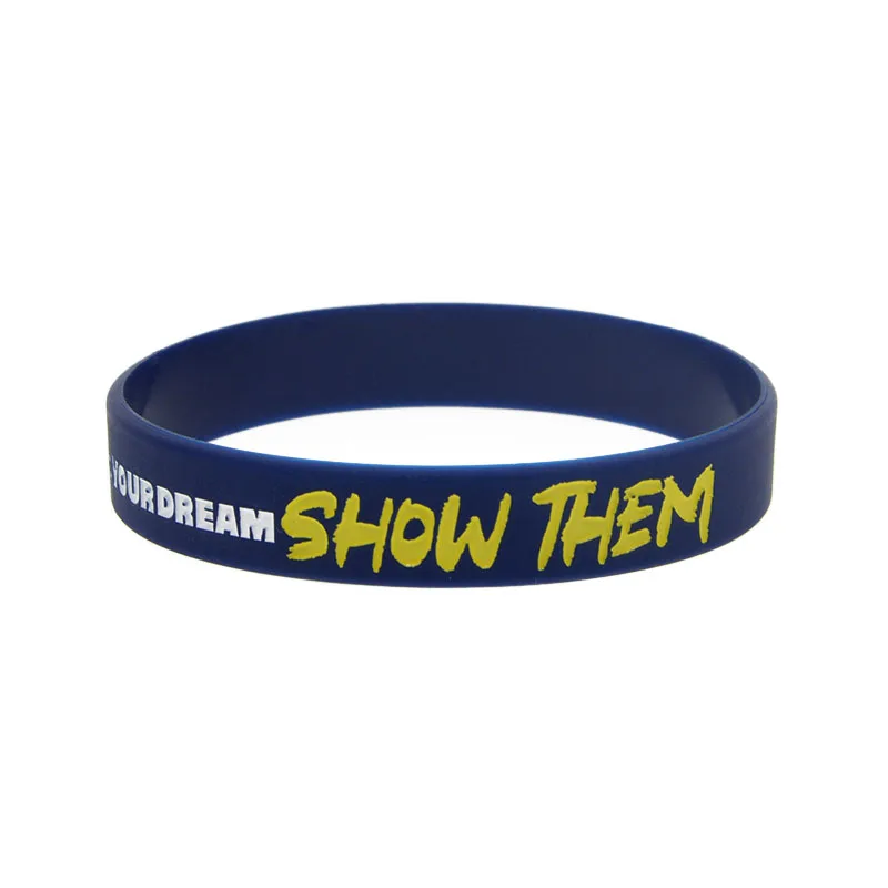 1 PC-Armband aus Silikon mit inspirierenden Zitaten, kein Geschlecht, kein Wunsch für es, Armreif, 5 Farben – Detail 10