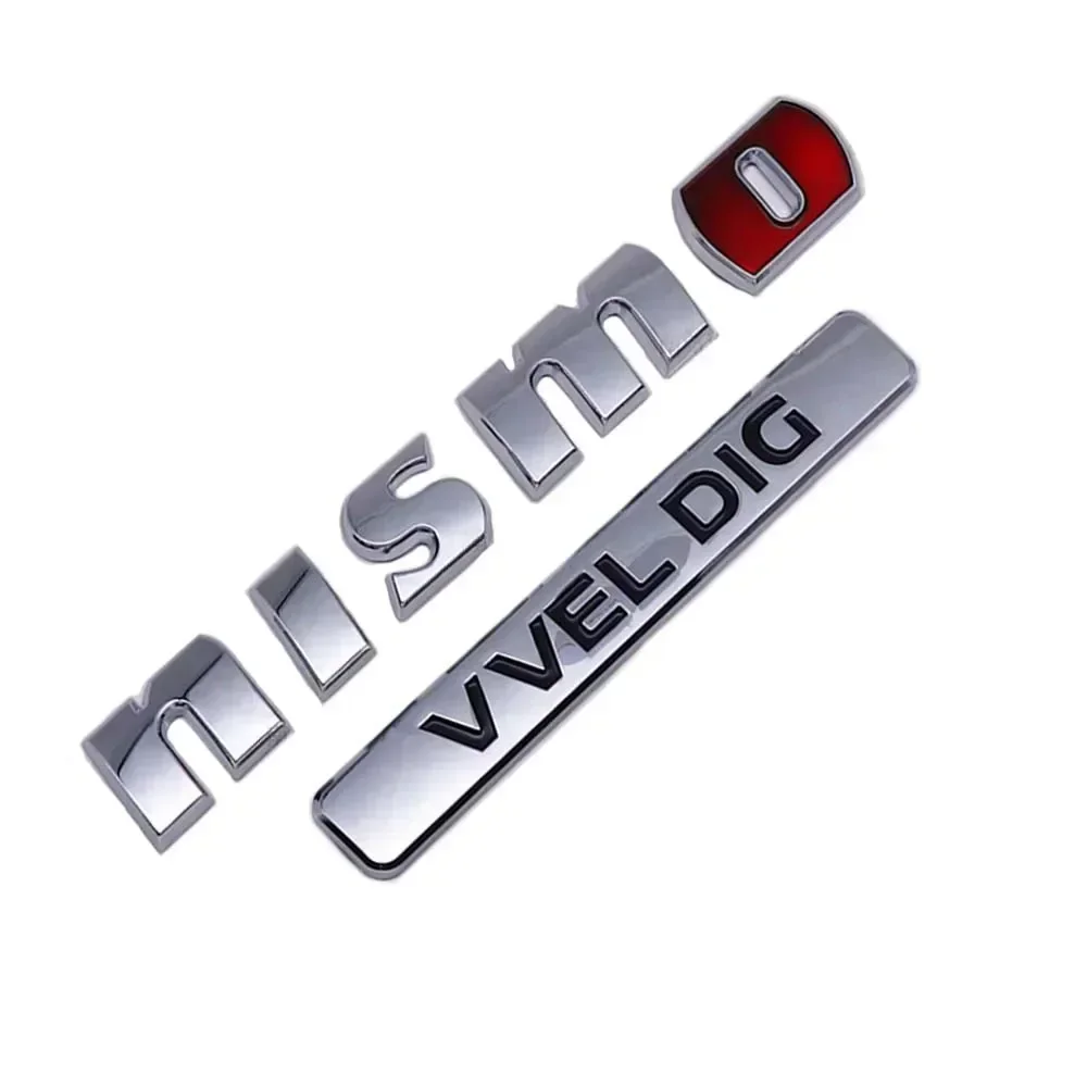 3D Car Letters Emblem Badge Sticker Rear Trunk Decals for Nissan NISMO VVEL DIG Logo PATROL Y62 Auto Styling Accessories