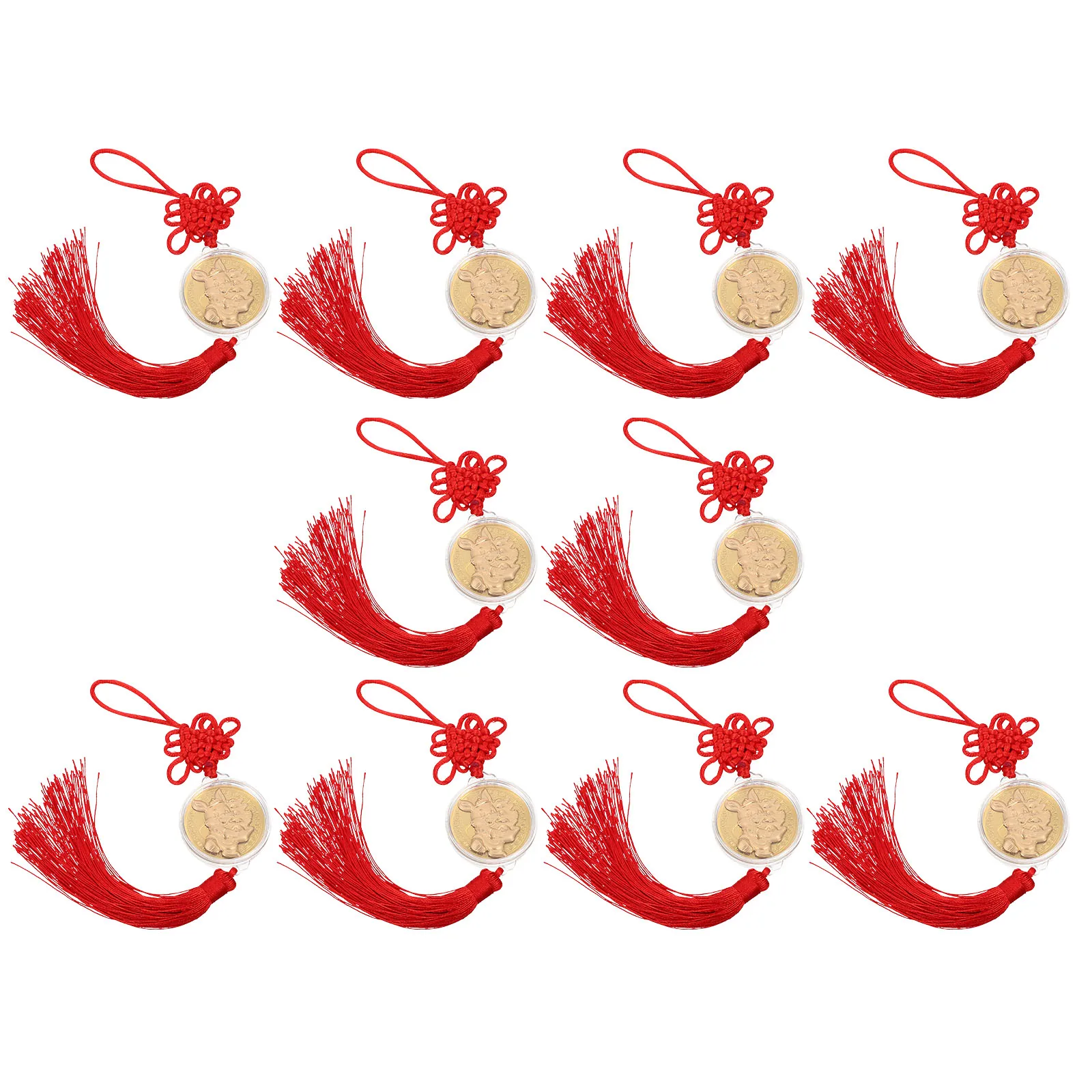 

Golden Rabbit Pendant Chinese Knot Car Hanging Ornament Lunar New Year Decorations