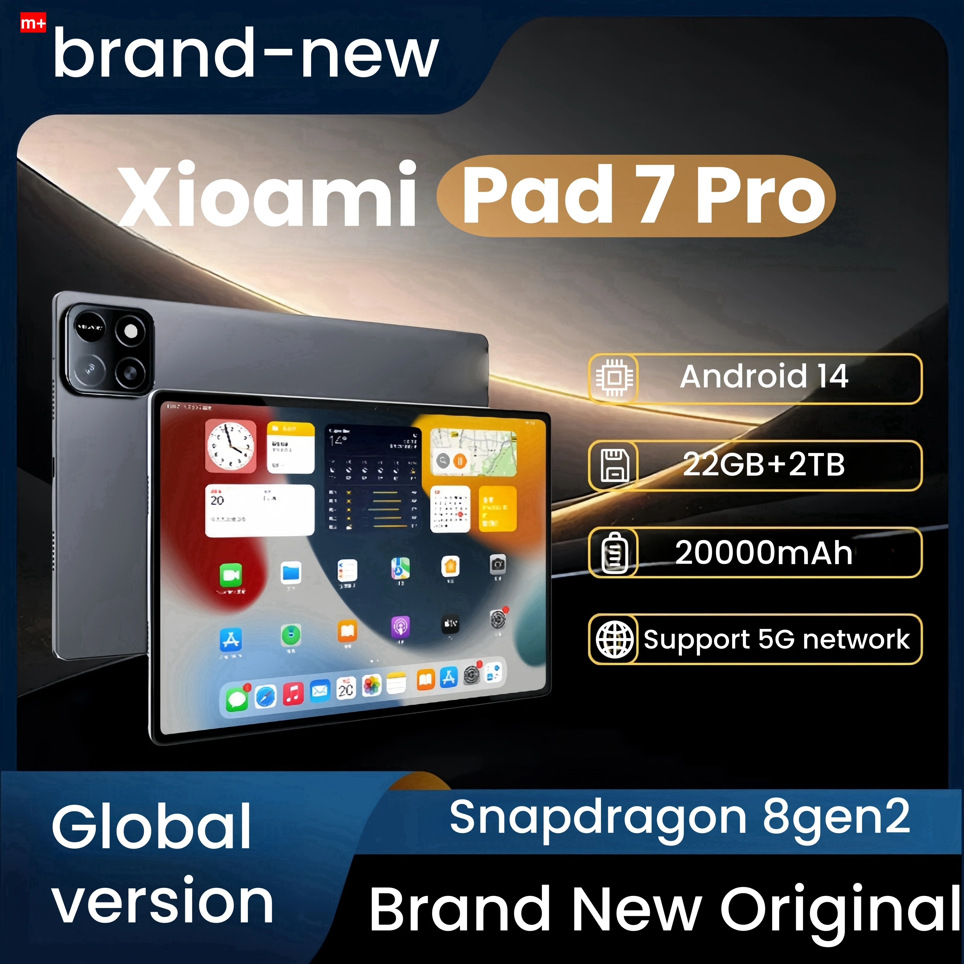 2025 NEW Original MI Pad 7 Pro Tablet 11inch Snapdragon 8gen2 HD 4K Android 14 16GB+1T 20000mAh 5G Dual SIM WiFi GPS Tablet PC