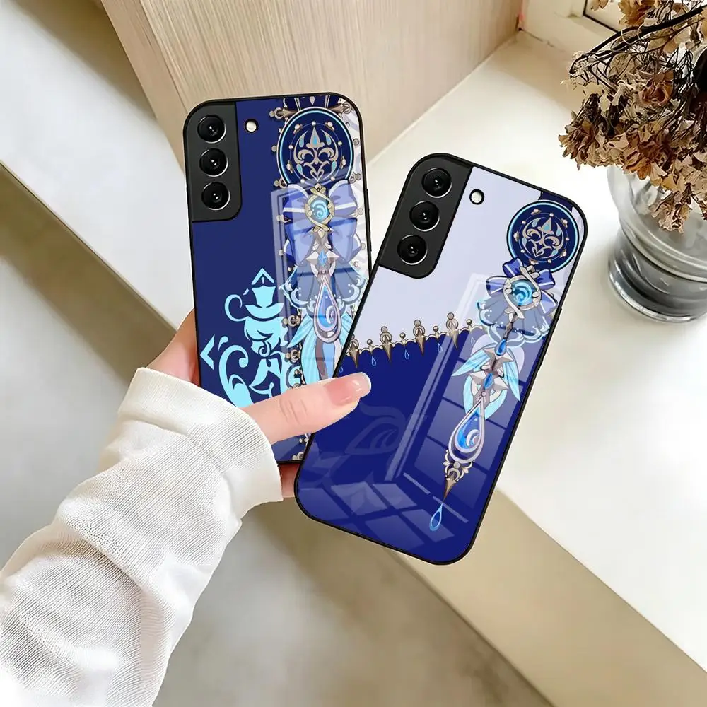 Genshin Impact Furina Phone Case For Samsung S26 S25 Edge S24 S23 S22 Ultra Plus Fe A57 A37 A17 A27 5G Glass Cover