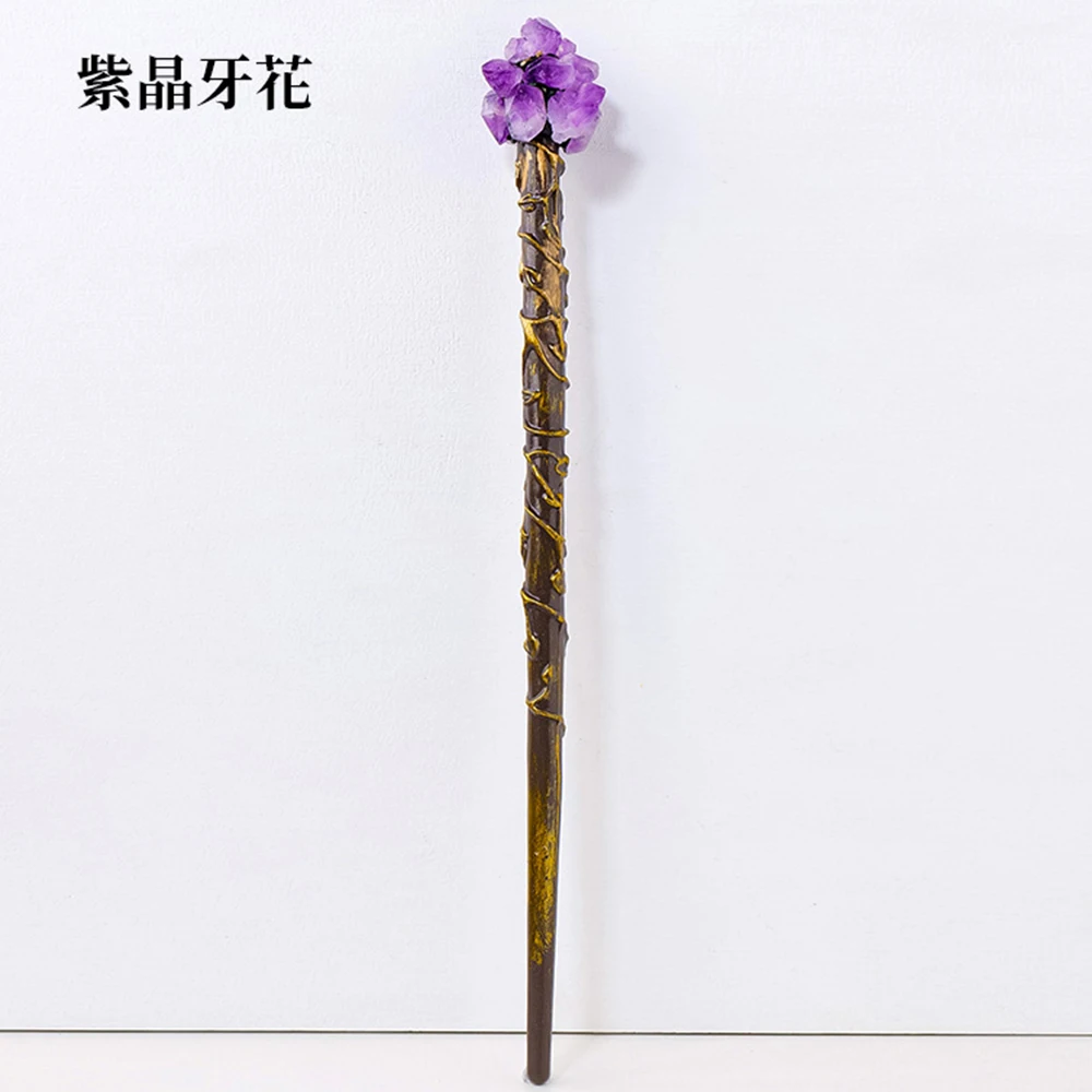 Witch Magic Stick Quartz Natural Crystal Scepter Fairy Wand Ritual Tool Altar Adornment 1pc Halloween Prop Handmade Jewelry Gift