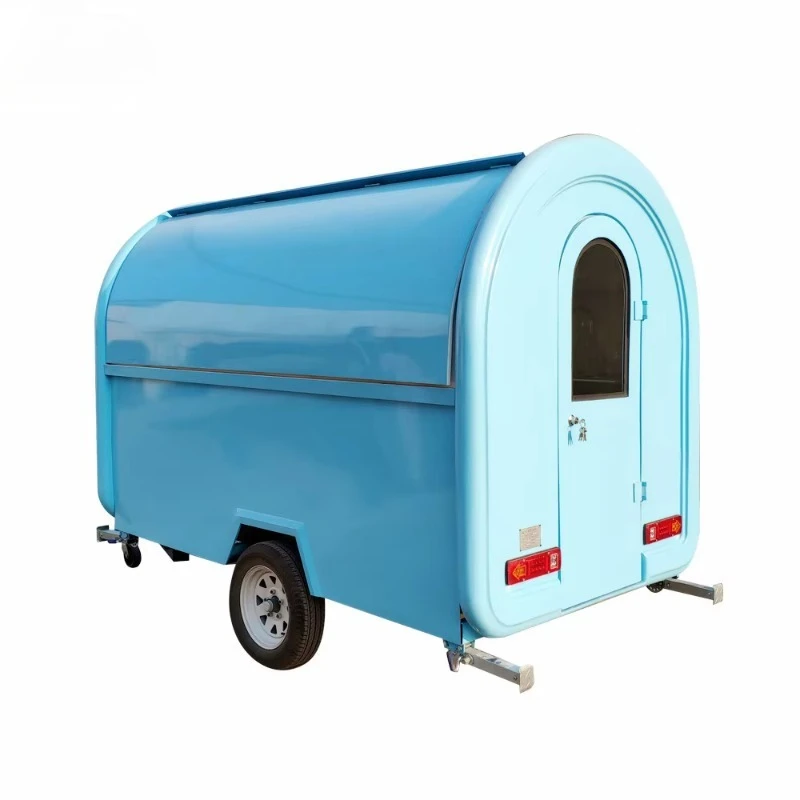 Fully Equipped Ice Cream Food Truck Customized Sticker With Lighting Box Food Trailer for Sale
