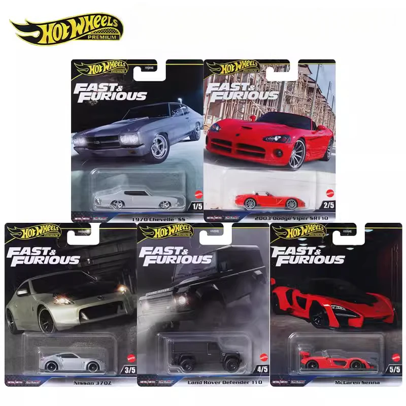 Original Hot Wheels Premium Fast and Furious 1/64 Hoteelws Cars Miniature Car Hotweheels McLaren Model Car Hotwheels Cart HNW46