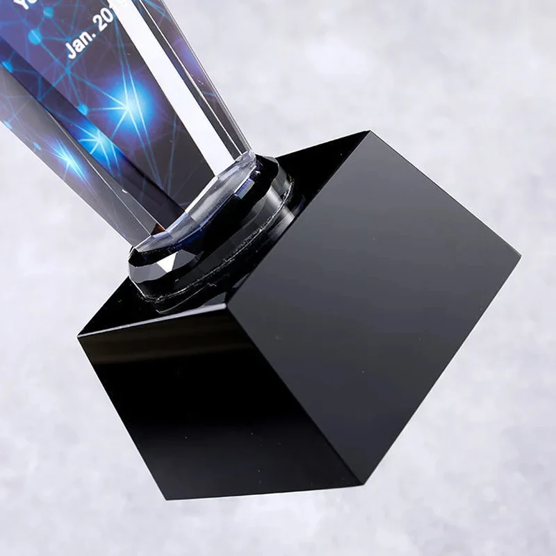 الراقية المخصصة كأس كريستال شخصية الطباعة الملونة نص الشعار الاجتماع السنوي جائزة مسابقة خطاب الموسيقى التذكارية #5