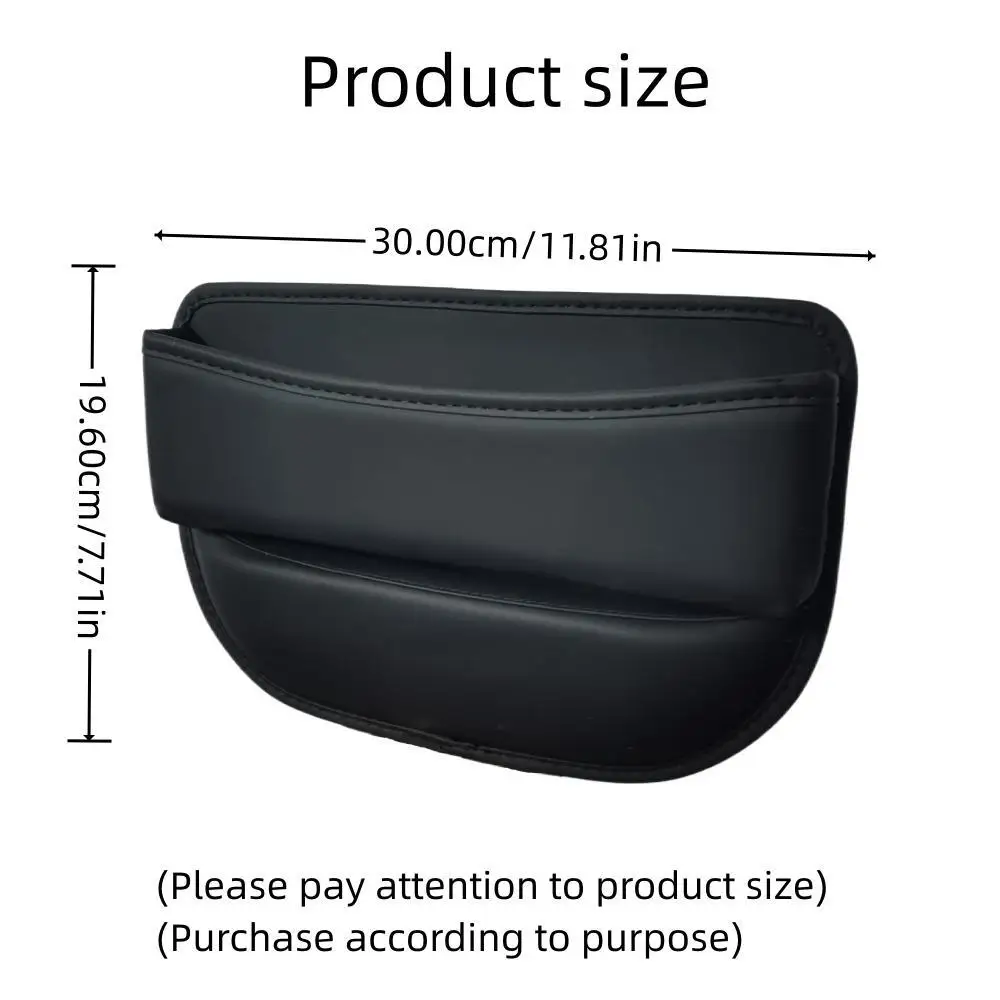 1pc Universal Car Seat Gap Organizer PU Auto Console Side Pocket Seat Crevice Storage Box Interior Accessory