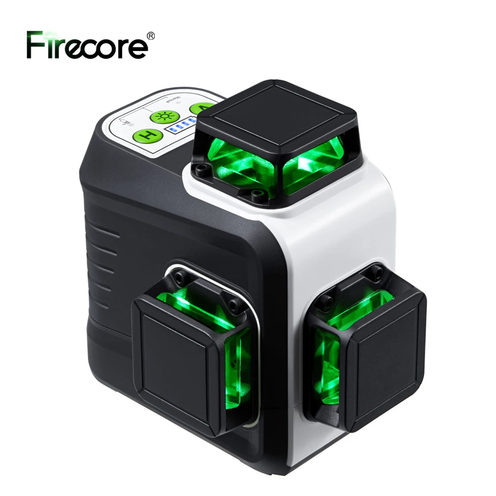 FIRECORE 360 Laser Level 12 Lines 3D Self-Leveling Horizontal&Vertical Cross Lines Super Powerful Green Laser Level Tool G50