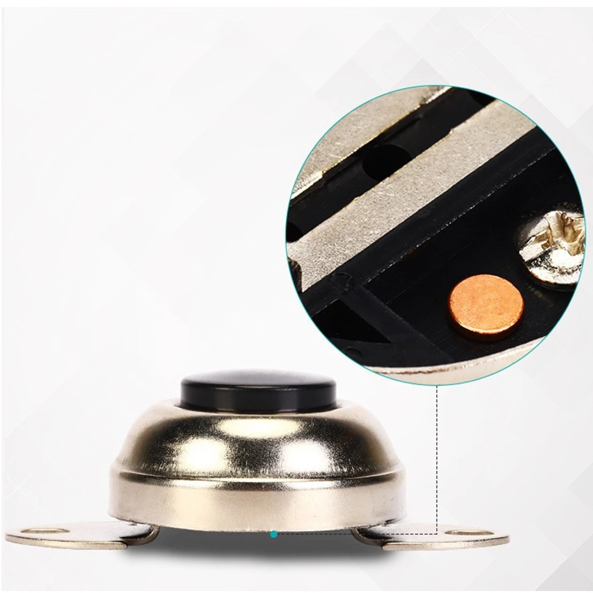 12V Switch Push Button Waterproof Metal Car Boat Track Horn Engine Start Starter 2 Holes 500v DC 100 MOhm Mi Universal view 5