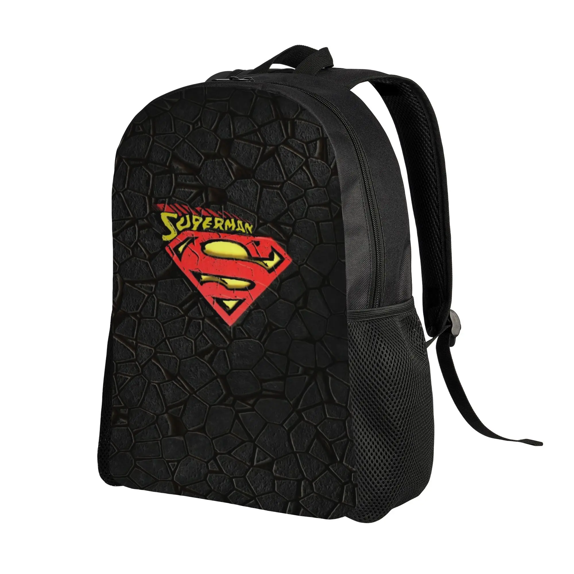 Bookbag Back to school season Cracked Stone Superman Emblem  Classic Backpack