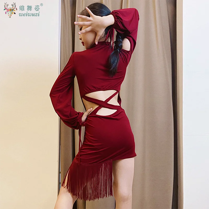 Children's Latin Dance Rules Competition Dance Dress Girls Professional New International Standard Competition Dress Dance Skirt