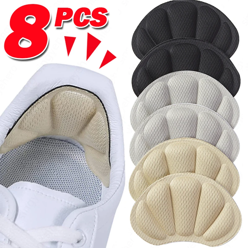 Coussinets de talon légers pour chaussures de Sport, 2/8 pièces, taille mignonne réglable, autocollant arrière, pieds anti-usure, coussin souple, coussins Anti-usure