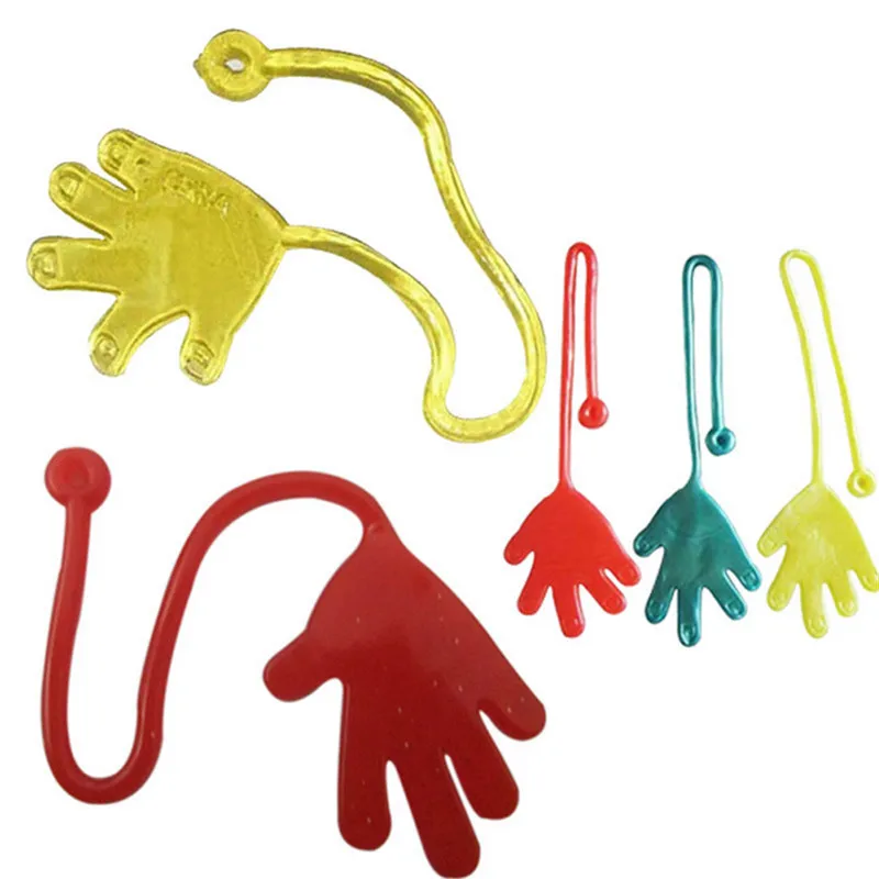 2/5pcs Cute Glitter Sticky Hands Gag divertente Gadget per adulti scherzi pratici Gag Lover regali giocattoli per bambini Baby Kids