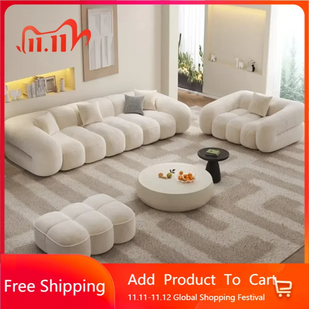 

Designer Luxury Living Room Sofas House Nordic Family Elegant Relaxing Sofa Economic Apartment Minimalist Divano Hotel Furniture