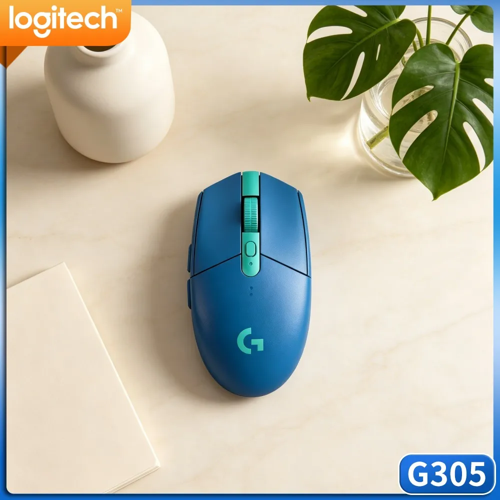 Logitech G305 LIGHTSPEED Game Mouse,HERO 12000 DPI Optical Sensor,6 Programmable Buttons,250H Battery,Fit PC Mac Gaming