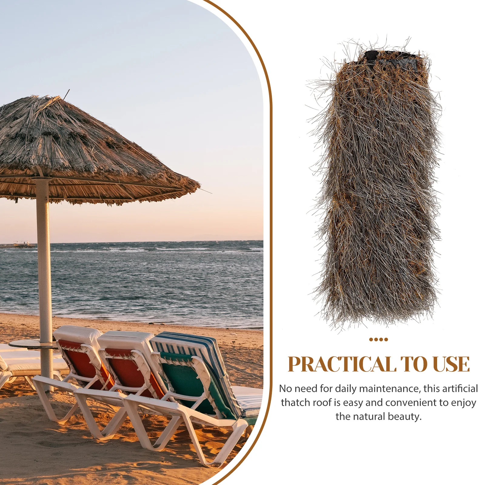 

Simulated Thatch Roof Artificial Thatched Roofing Garden Decoration DIY Landscaping Fake Straw Cover Outdoor Wall Scene