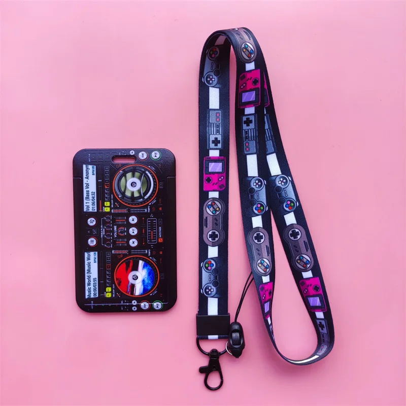 Retro Tape Card Holder Lanyard Camera Neck Strap Credit Card Case ID Badge Holders Credentials Protection Card Holders