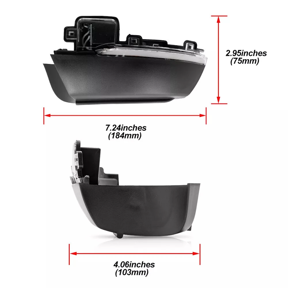 Подсветка дверного зеркала автомобиля, автозапчасти, автомобильные детали, индикатор дверного зеркала, быстрая настройка, износостойкий материал ABS