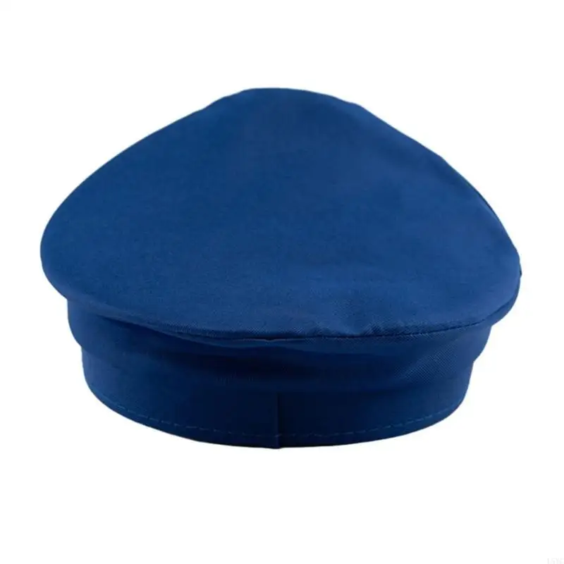 L5YC للجنسين قبعة الطيار للعب دور الكبار موضوع حفلة الطيار الكابتن قبعة مع شارات للعروض المسرحية زي أغطية الرأس #3