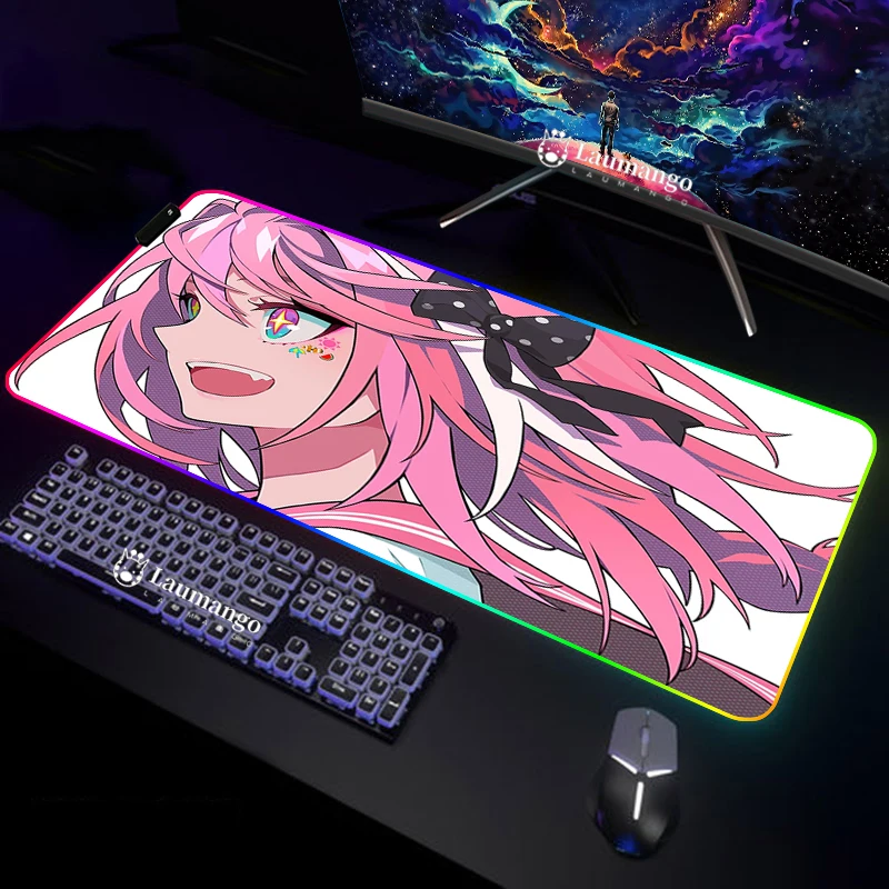 

Astolfo RGB Desk Mat Large Mouse Pad Xxl LED Backlight Luminous Pc Gamer Accessories With Wire Mousepad Keyboard Gaming Extended