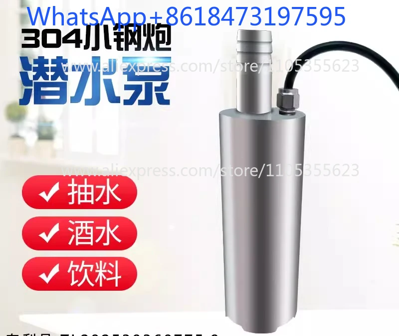 

304 stainless steel miniature submersible pump wine pump