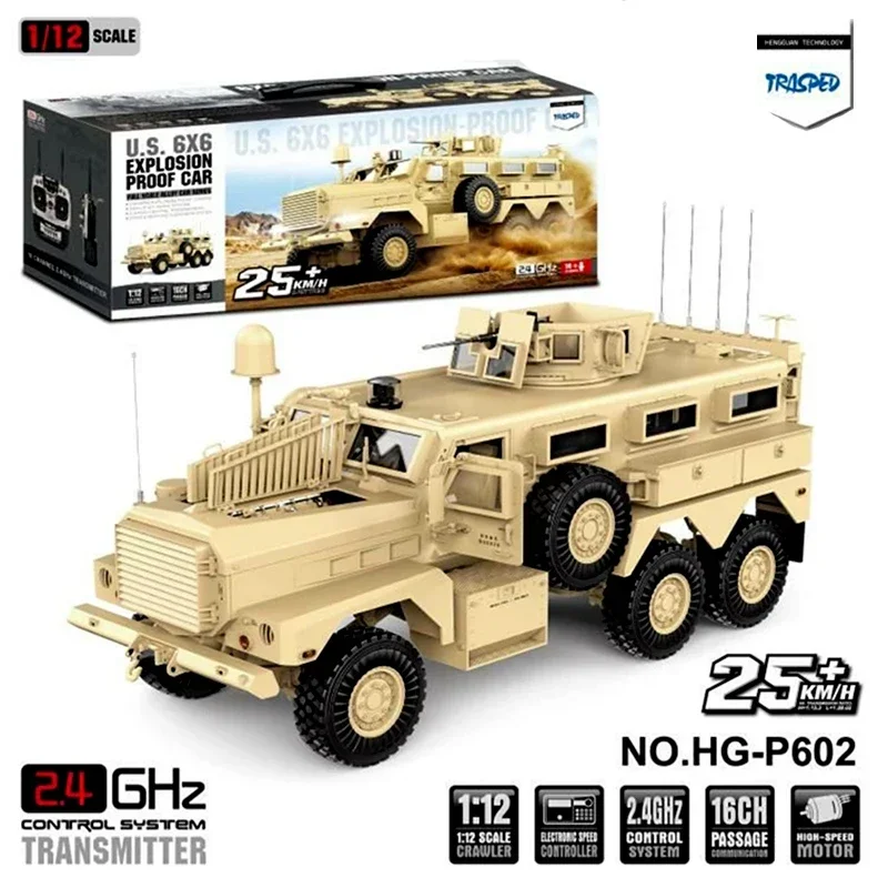 

HG P602 1/12 2,4G 6WD для Cougar Mine Anti-Ambush Vehicle 16CH Высокоскоростной электрический внедорожный гусеничный радиоуправляемый автомобиль Игрушки для мальчиков Подарки
