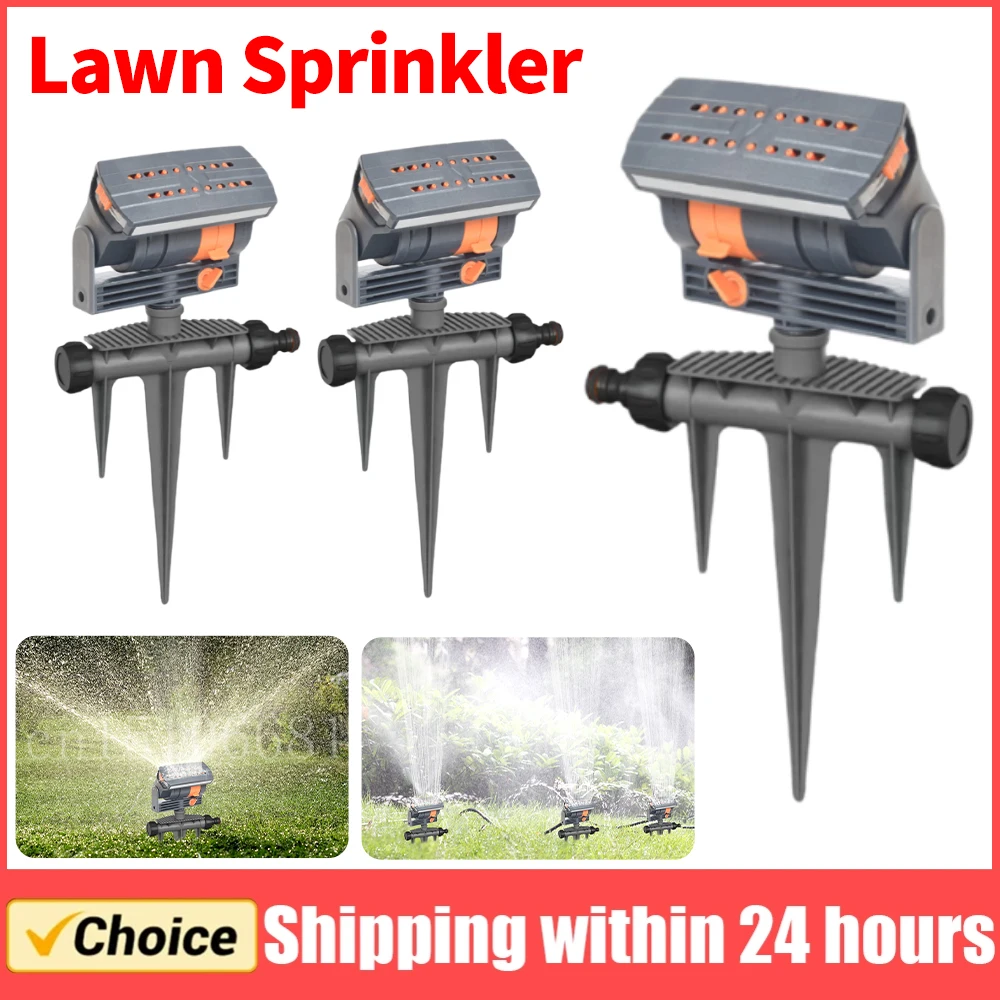 Aspersor oscilante para césped, sistema de riego de flujo ajustable, dispositivo de riego para plantas, césped y flores