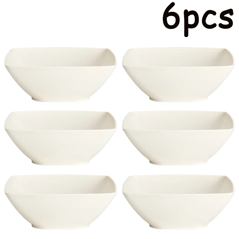 

6pcs- unbreakable PP square bowl, reusable, suitable for holiday parties, weddings and restaurants.