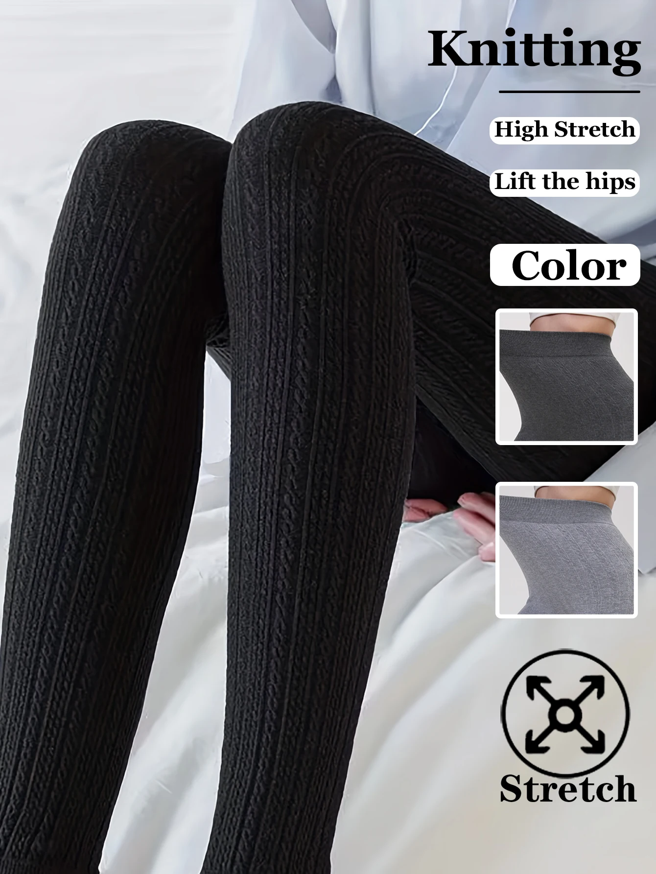 Spring And Summer 1-Pack Women's Sexy High Elasticity Tight Knitted Legging Outdoor Jogging Walking Exercise Yoga Pants